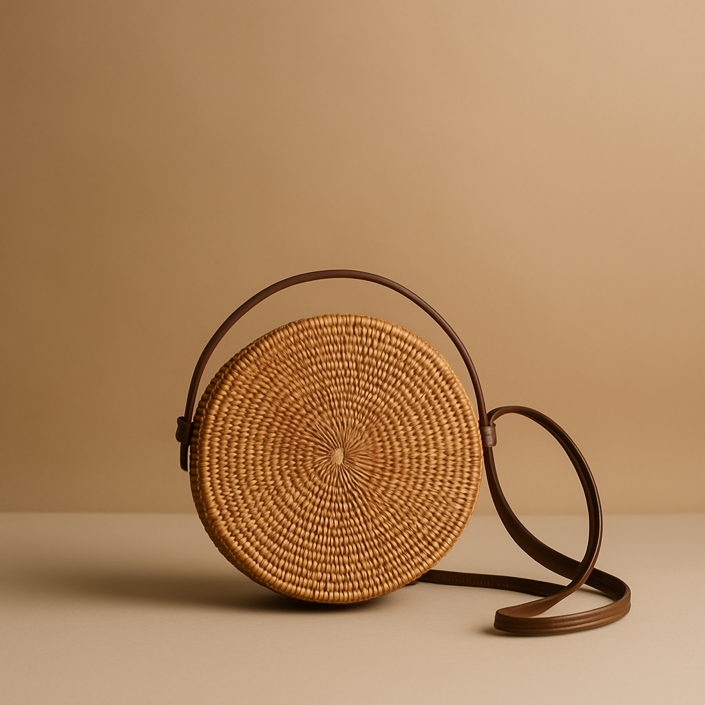 Sac Raphia Rond Chic et naturel